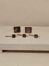 Swank Cufflinks Studs Tac Original Box Vintage 5 Pc Set In Excellent Condition