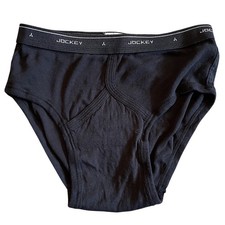 Vintage JOCKEY Mens Size 36 Classic Low Rise Cotton Y-Front Brief Black NEW