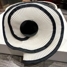 Vintage Hat Eric Javits Sculptural Black White Statement Designer Avant Garde