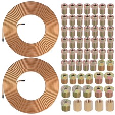 2 Sets 25 FT 3/16" Brake Line Tubing Assortment Kit with 60 Pcs Brake Line