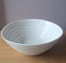 Portmeirion Sophie Conran White Bone China Ribbed 18cm Cereal Bowl