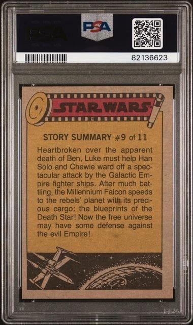 1977 Topps Star Wars Obi-Wan Kenobi A Desperate Moment for Ben #46 PSA 8 5i5 - Image 2 of 2