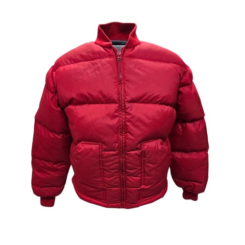 Vintage Walls Ranch Wear Red Goose Down Quilted Puffer Jacket Size M (38-40) VGC