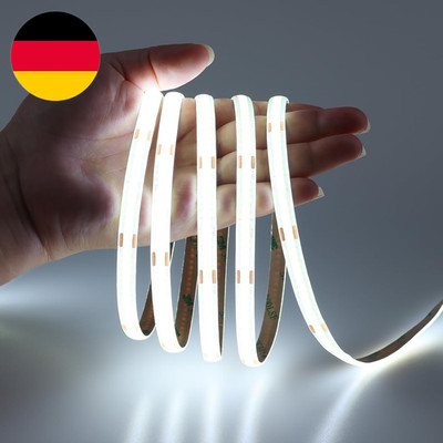 JOYLIT 12V 6M COB LED Streifen Kaltweiss 6000K Innen 320Leds/M CRI 90+ Dimmbar L