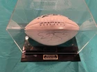 Philadelphia Eagles Football autographed by Donovan McNabb with display case