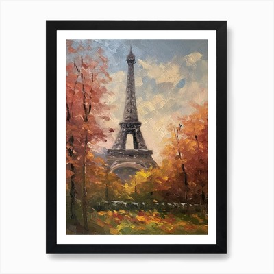 Eiffel Tower Paris France Pissarro  Framed Wall Art Poster Canvas Print Picture