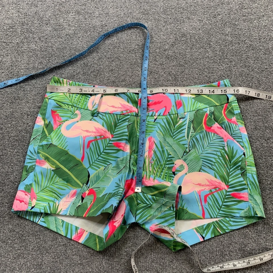 Pantalones Cortos Loudmouth Para Mujer 4 Multi Flamenco Jardín 3 En Entrepierna Bolsillos Cremallera Mosca Foto 4 de 4