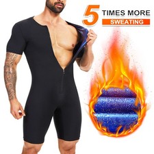 Men Sauna Shirt Sweat Bodysuit Body Shaper Weight Loss Workout Fajas Para Hombre