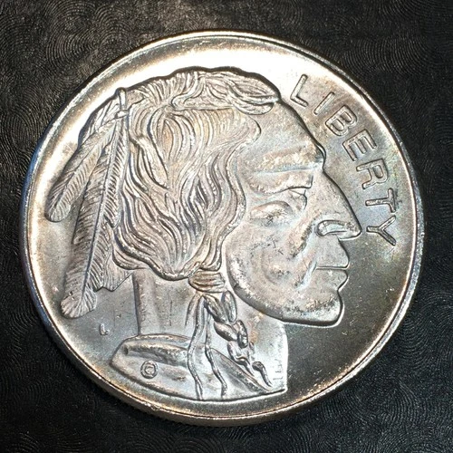1oz Silver Bullion Buffalo and Indian Style WE COMBINE SHIPPING #R851