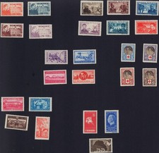 ROMANIA 1944-1945 MINT MH SETS B233-B236, B245-B259, B261-B266