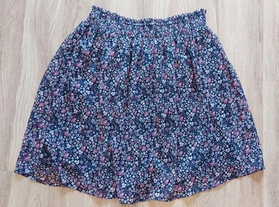 Vila, Rock, kurzer Rock, blau, rosa, pink, Blumen, Größe 36, guter Zustand