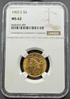 1903-S Liberty Half Eagle — photo from another recent sale