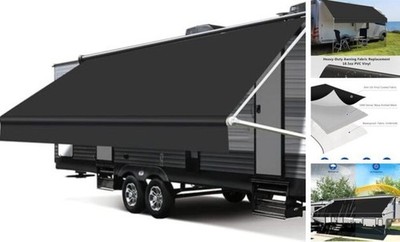 RV Awning Fabric Replacement, 18.5oz Heavy-Duty Weatherproof Vinyl Camper 
