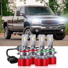 LED Headlights 9005 9006 For GMC Sierra Chevy Silverado 1500 1995 1996 1997-2006