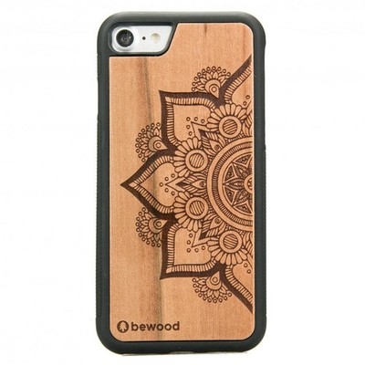 Handyhülle für iPhone SE 2022/2020 8/7 Bewood Apfelbaum Mandala Holzhülle Case