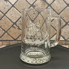 The brig 14 ounce beer mug vintage nautical ship glass Stein