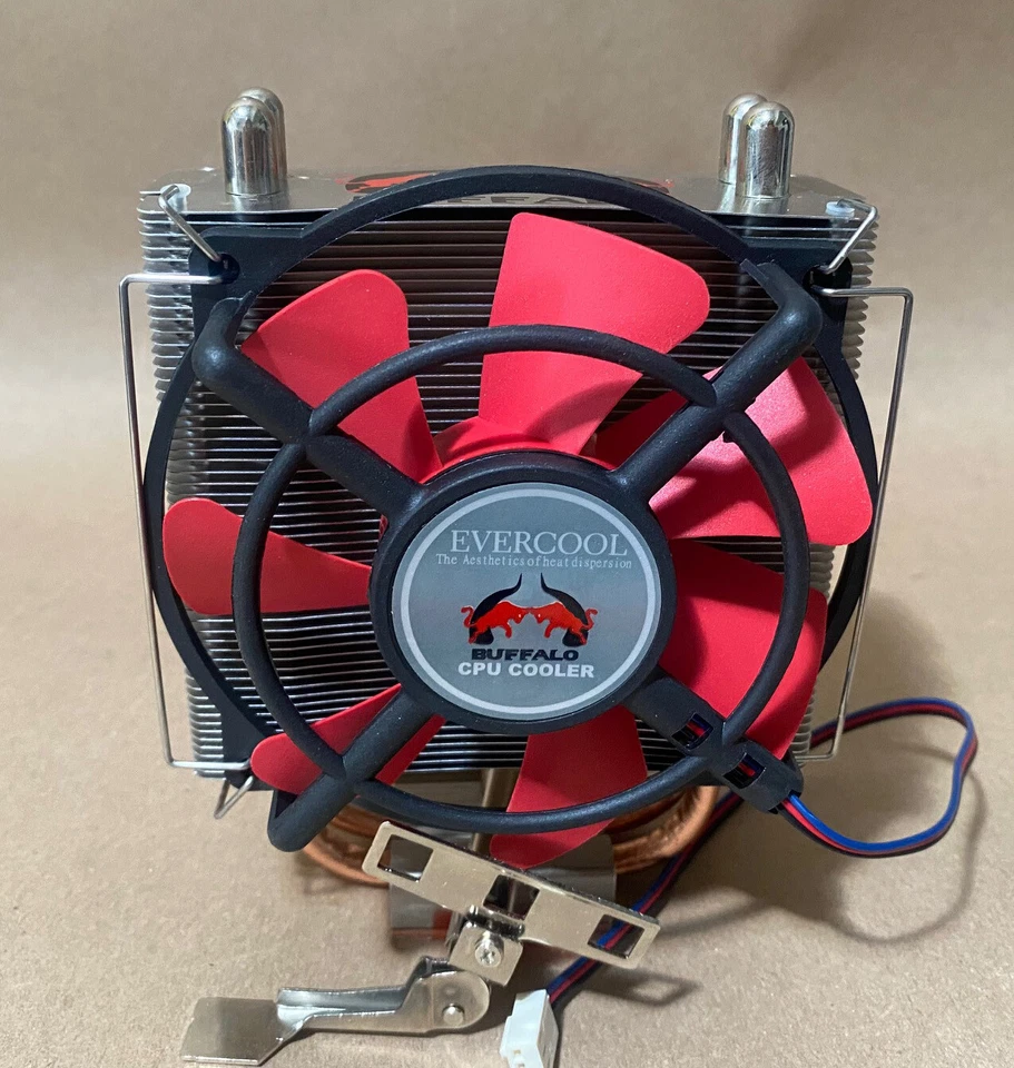 Evercool Buffalo Copper Base Dual HeatPipe AMD 754/939/940 AM2 AM3 CPU Cooler - Image 2 of 4