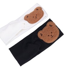 Baby Headbands Cute Cartoon Bear Hand Crafted Soft Stretchy Infant Cotton