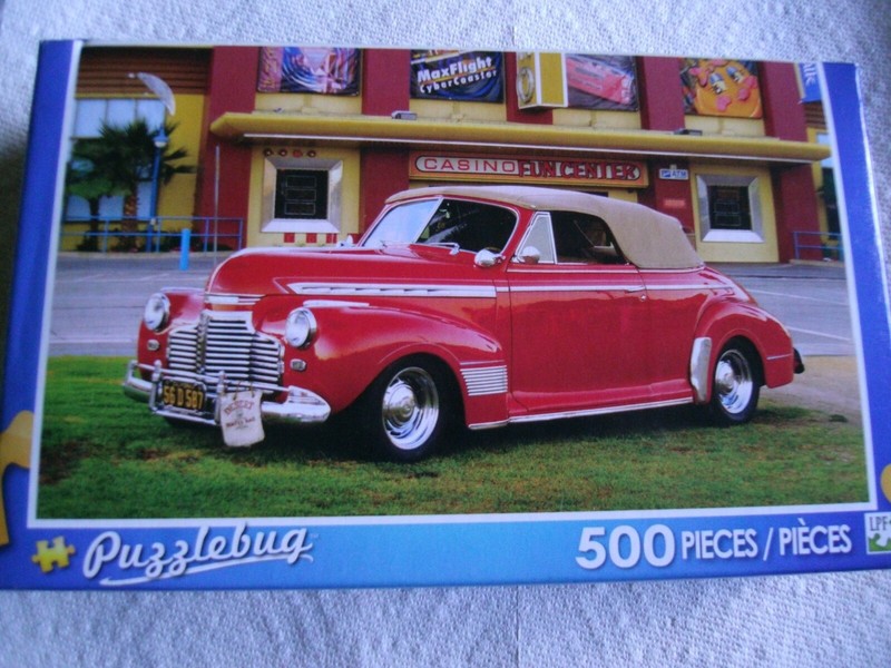 1941 Red Chevy Convertible Puzzle-By Puzzlebug-Unbuilt-Open Box