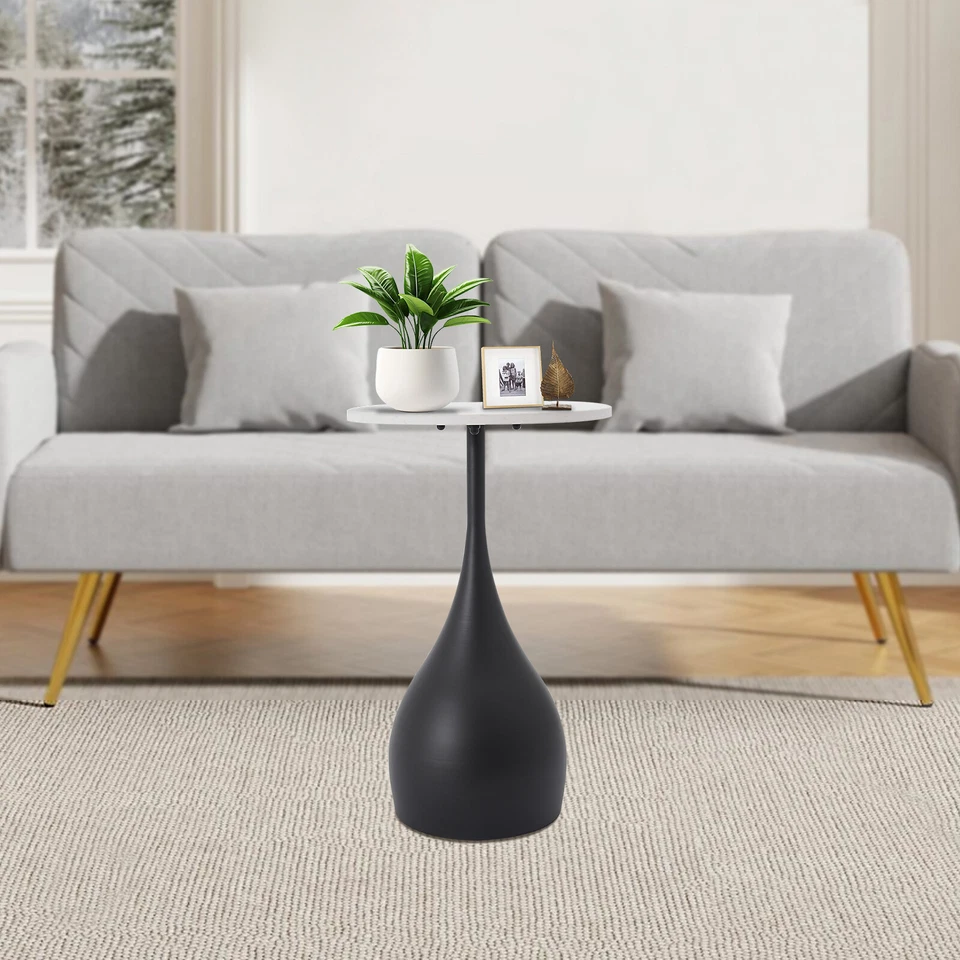 Modern Sofa Side Table, Round Accent Table, Round End Table for Small Spaces - Image 4 of 4