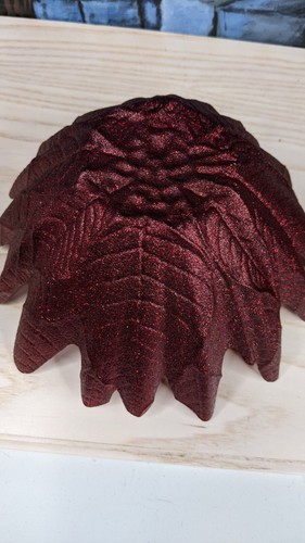 Akcam Cuencos de Vidrio Rojo Turco 2 Forma de Flor Mesa de Servir Navidad - Imagen 8 de 17