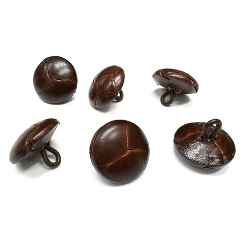 Botones de cuero genuino - estilo vintage negro y marrón - paquete de 6 - Imagen 8 de 16