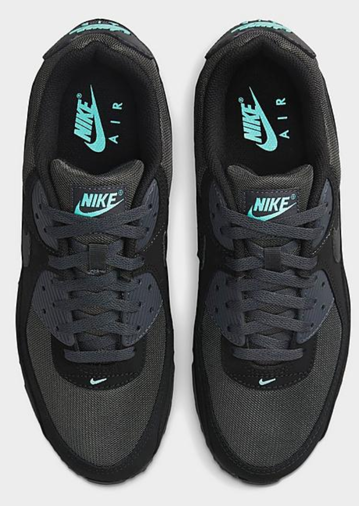 NEW Nike Air Max 90 HV6224 001 Black/Anthracite/Aurora Green Men's