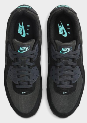 NEW Nike Air Max 90 HV6224 001 Black/Anthracite/Aurora Green Men's