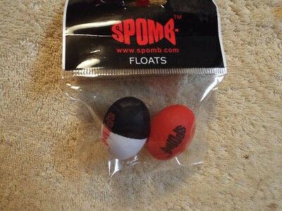 CARP FISHING SPOMB'S FLOATS   ,  NEW PAIR    1  RED  , 1 BLACK /WHITE    ,