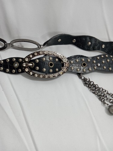 Sexy chain belt. Faux leather. 1 piece multilayer chains - Picture 6 of 10