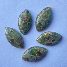  WHOLESALE PERIDOT COPPER TURQUOISE CABOCHON MARQUISE SHAPE LOOSE GEMSTONE