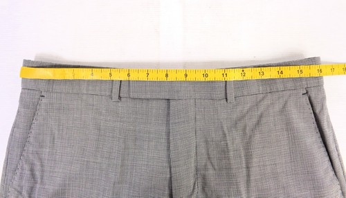 Pair Of Men's Pre-Loved Simon Carter Wool Black & White Dogtooth Trousers 32M - Picture 8 of 10