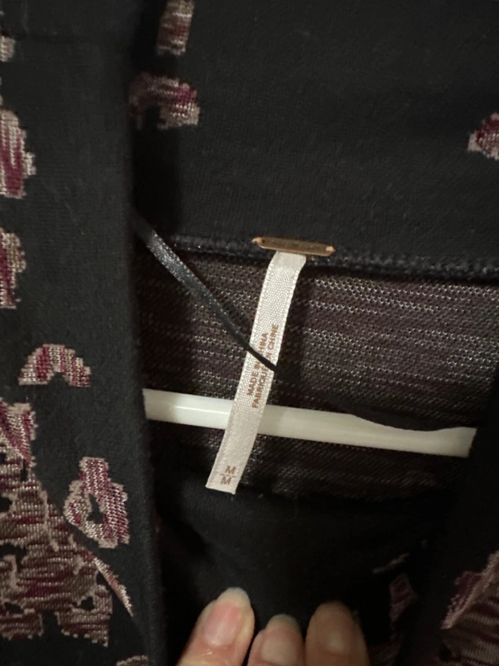 Vestido recto túnica Free People negro cachemir moderno Love cuello falso elástico XS Foto 4 de 4