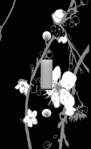 Light Switch Plate & Outlet Covers CHERRY BLOSSOMS BLACK & WHITE ART NOUVEAU - Bild 2 von 26