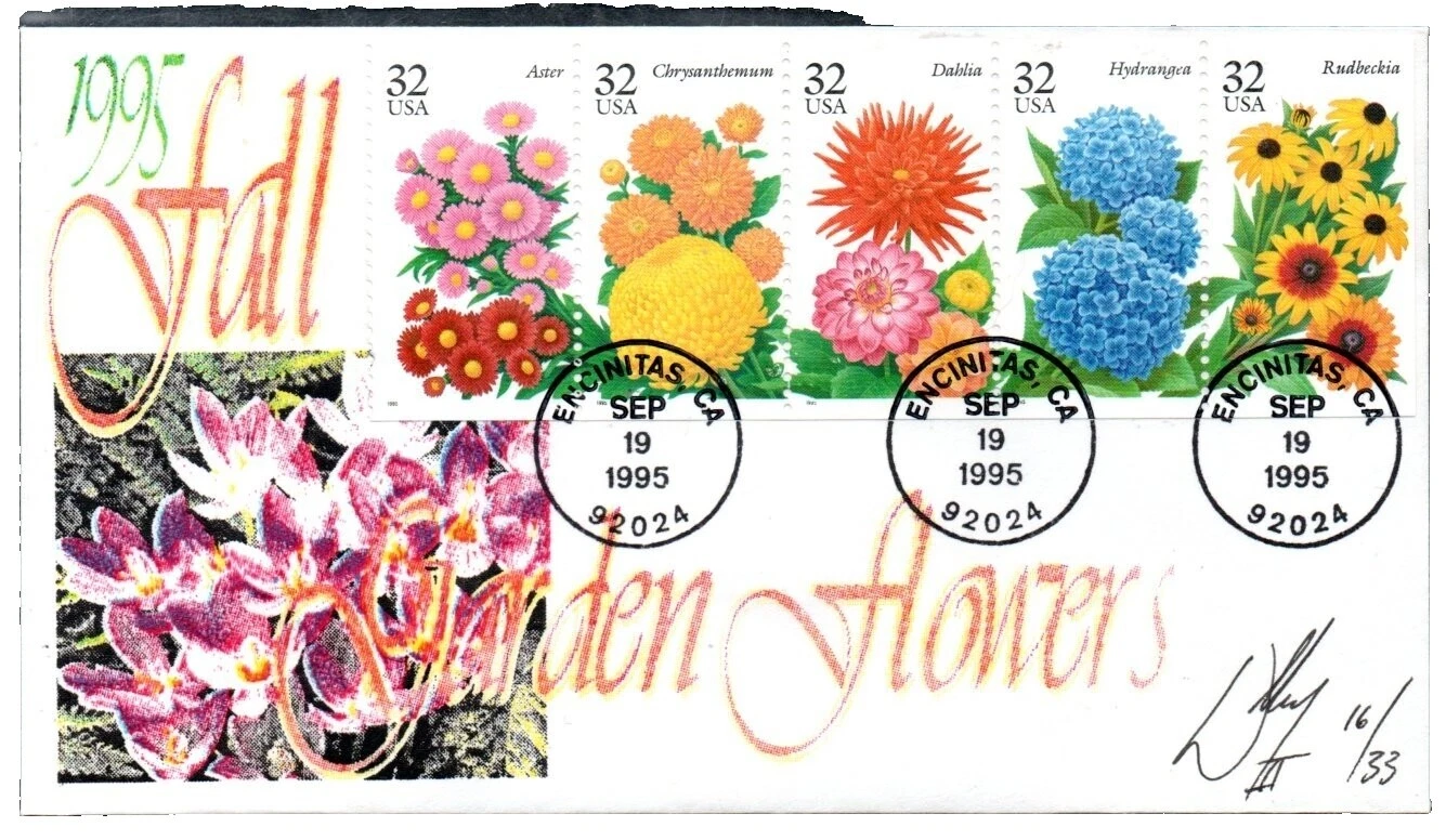 Flowers First Day of Issue Used United States Stamps