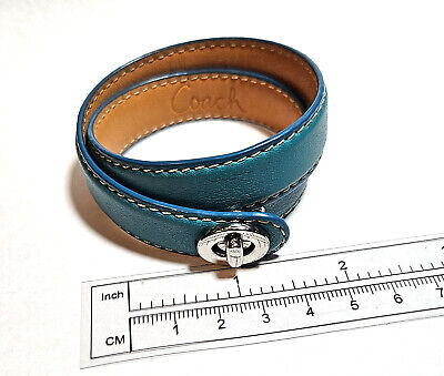 Coach Double Wrap Around Turn Lock Bracelet Turquoise Coach Double Wrap Around Turn Lock Bracelet Turquoise