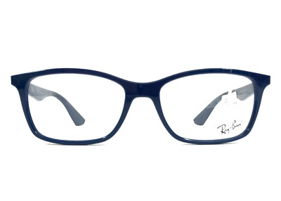 Ray-Ban Eyeglasses Frames RB7047 8100 Navy Blue Rectangle Full Rim 54-17-140