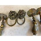 Lions Head Vtg Drawer Pulls With Other Assorted Hardware As Seen