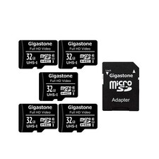 Gigastone 32GB 5-Pack Micro SD Card, Full HD Video, Surveillance Security Cam...
