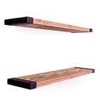 Willow & Grace Floating Shelves - Easily Mounted | Natural (24" Set of 2) (Used)