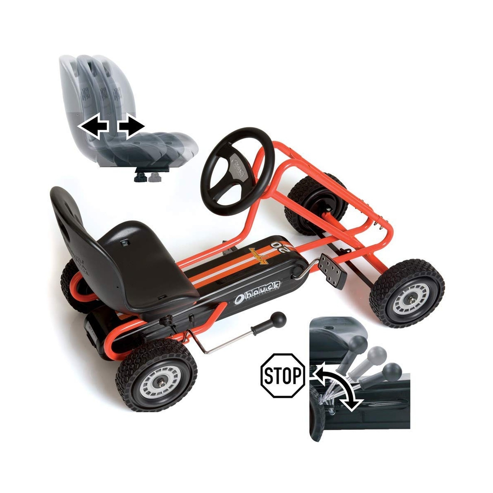 Hauck Lightning Pedal Go Kart Pedal Car Ride On Toys for Boys