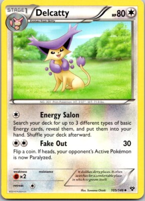 XY Base Set #105/146 Delcatty