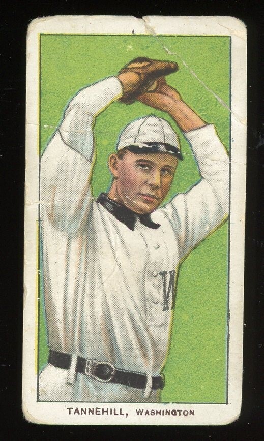 1909-11 T206 Polar Bear Tobacco Baseball Jesse Tannehill Washington PR