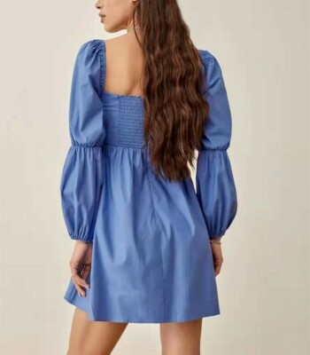 princess polly baby blue dress When You Think of Me Babydoll Mini Dress main image 0