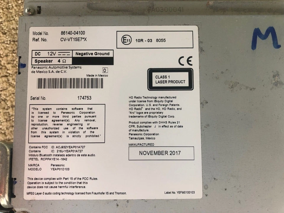 OEM 2018 TOYOTA TACOMA FACTORY RADIO Free S/H USA - Image 3 of 4