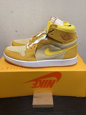 NIKE W AIR JORDAN 1 ZM AIR CMFT 2 YELLOW SNEAKERS SHOES SIZE 11 WOMEN FJ5743-700