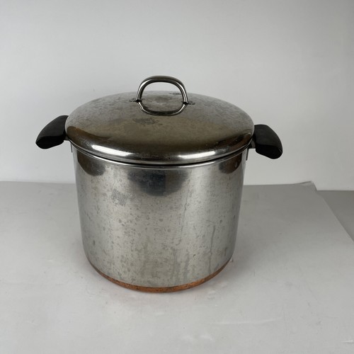 Revere Ware Stainless Steel 6 Quart Stock Pot with Copper Clad Bottom