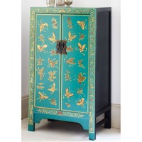 Wudang Oriental Painted Furniture Blue Storage Cabinet Cupboard Wudang Oriental Painted Furniture Blue Storage Cabinet Cupboard