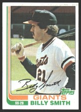 Billy Smith #593 1982 Topps  San Francisco Giants