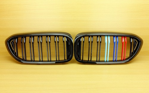M-Color Shiny Black M Look Fit BMW G30 G31 5 Series Sedan Front Grille 2017-2018 - Picture 2 of 5